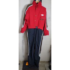 Bogner Ski Suit One Piece Snowsuit Snow Bib Apres Sport Red Vtg Large MENS 42 L
